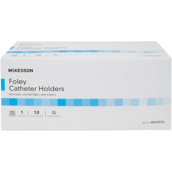 McKesson Foley Catheter Holder with Dual-Locking Tabs 2″ x 24″