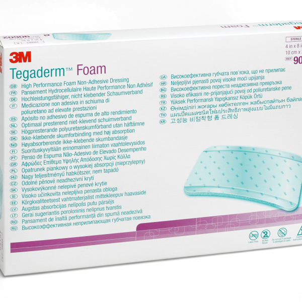 3M Tegaderm High Performance Foam Dressing 4x8" – Non-Adhesive Wound Care