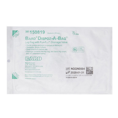 Bard Dispoz-a-Bag Urinary Leg Bag | Flip-Flo Valve, Secure Fit