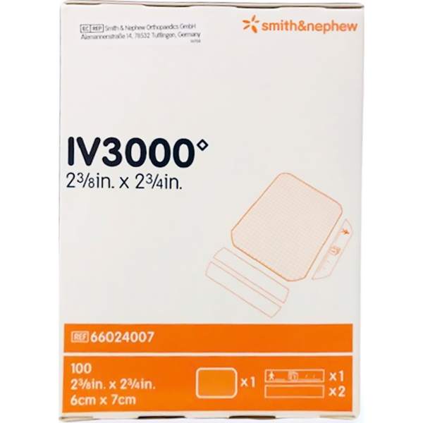 Smith & Nephew IV3000 1-Hand Peripheral Catheter Dressing 2-3/8″ x 2.75″