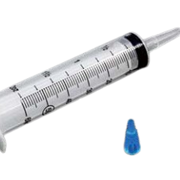 AMSure Enteral Feeding/Irrigation Flat Top Piston Syringe 60 mL with Pole Bag & Catheter Tip