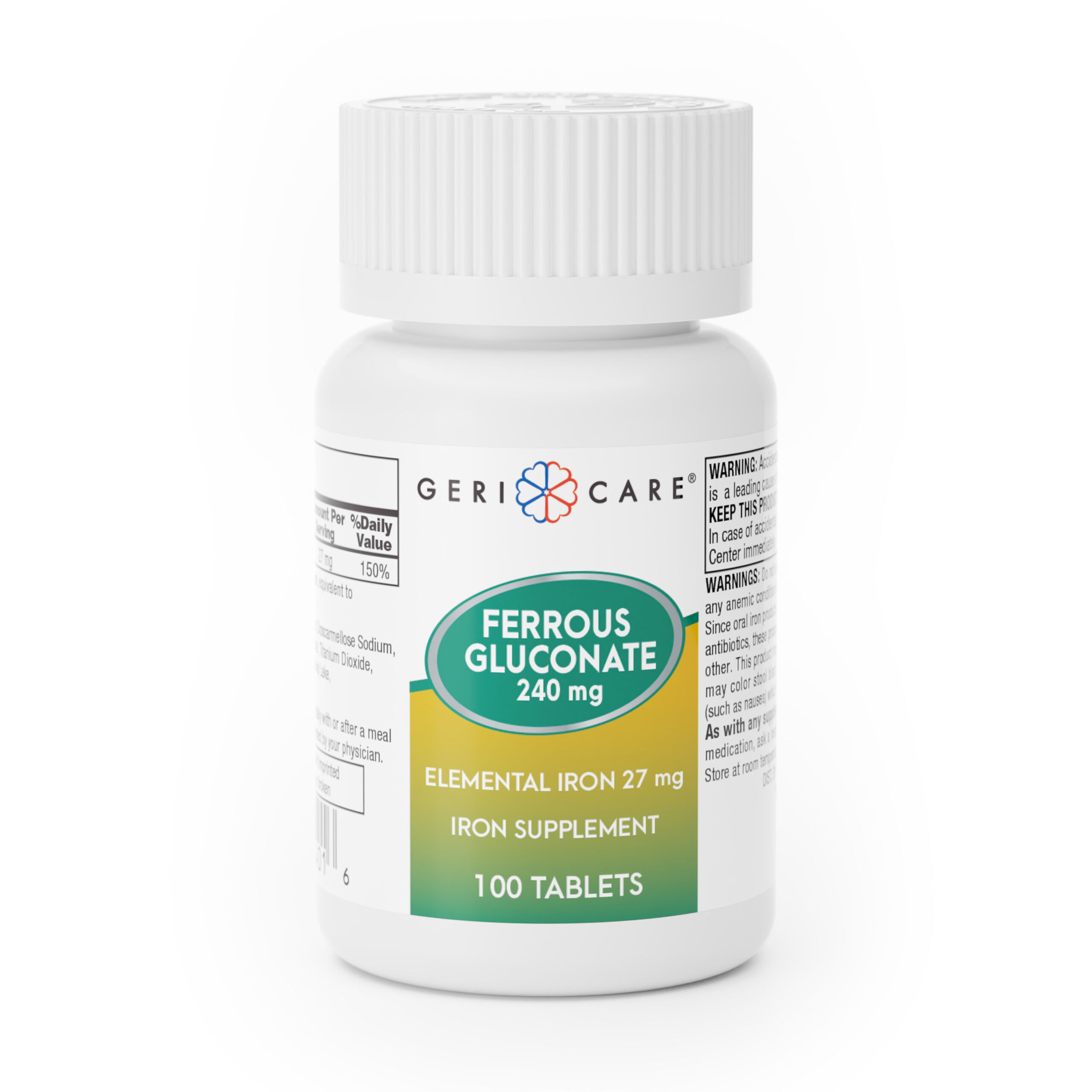 Geri-Care Ferrous Gluconate 240 mg Iron Supplement Geri-Care Ferrous Gluconate 240 mg Iron Supplement