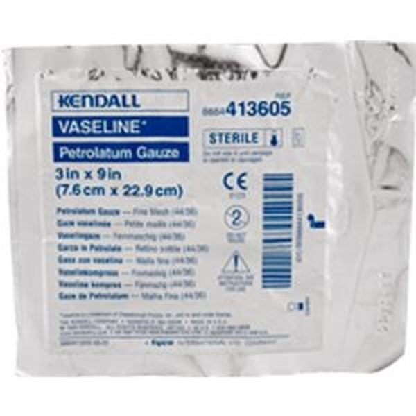 Cardinal Health Kendall Vaseline Petrolatum Gauze Strip 3" x 9"