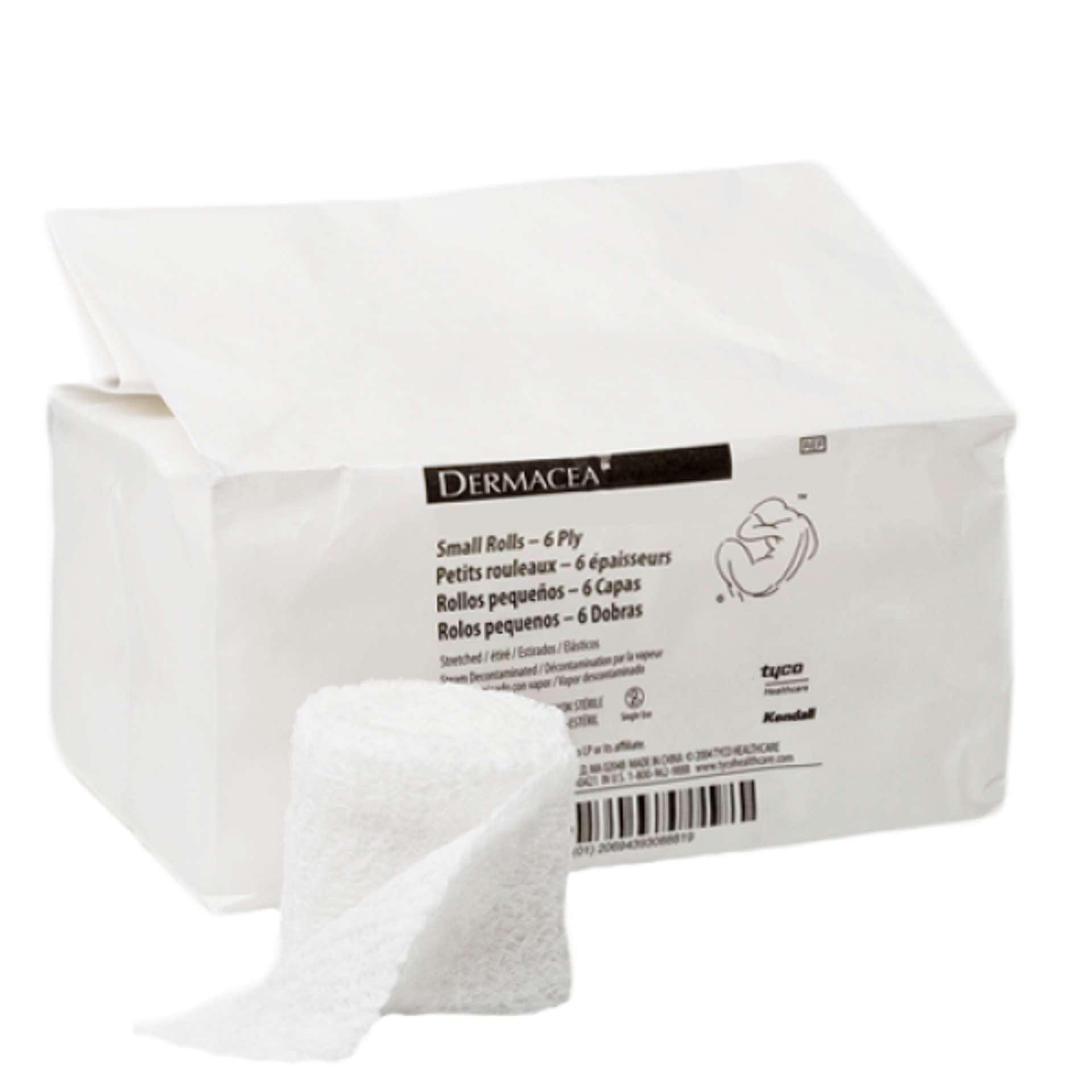 Cardinal Health Dermacea Gauze Fluff Roll Non-Sterile 6-Ply 4.5" x 4.1 yds Cardinal Health Dermacea Gauze Fluff Roll Non-Sterile 6-Ply 4.5" x 4.1 yds