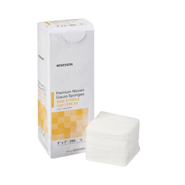 McKesson 12-Ply Premium Woven Gauze Sponges Non-Sterile