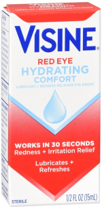 Visine Red Eye Hydrating Comfort Lubricant & Redness Reliever Eye Drops 0.5 oz