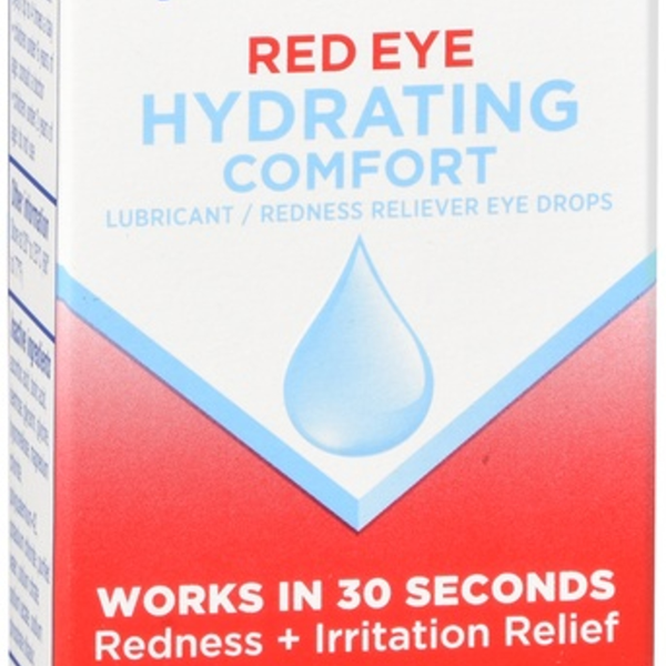 Visine Red Eye Hydrating Comfort Lubricant & Redness Reliever Eye Drops 0.5 oz