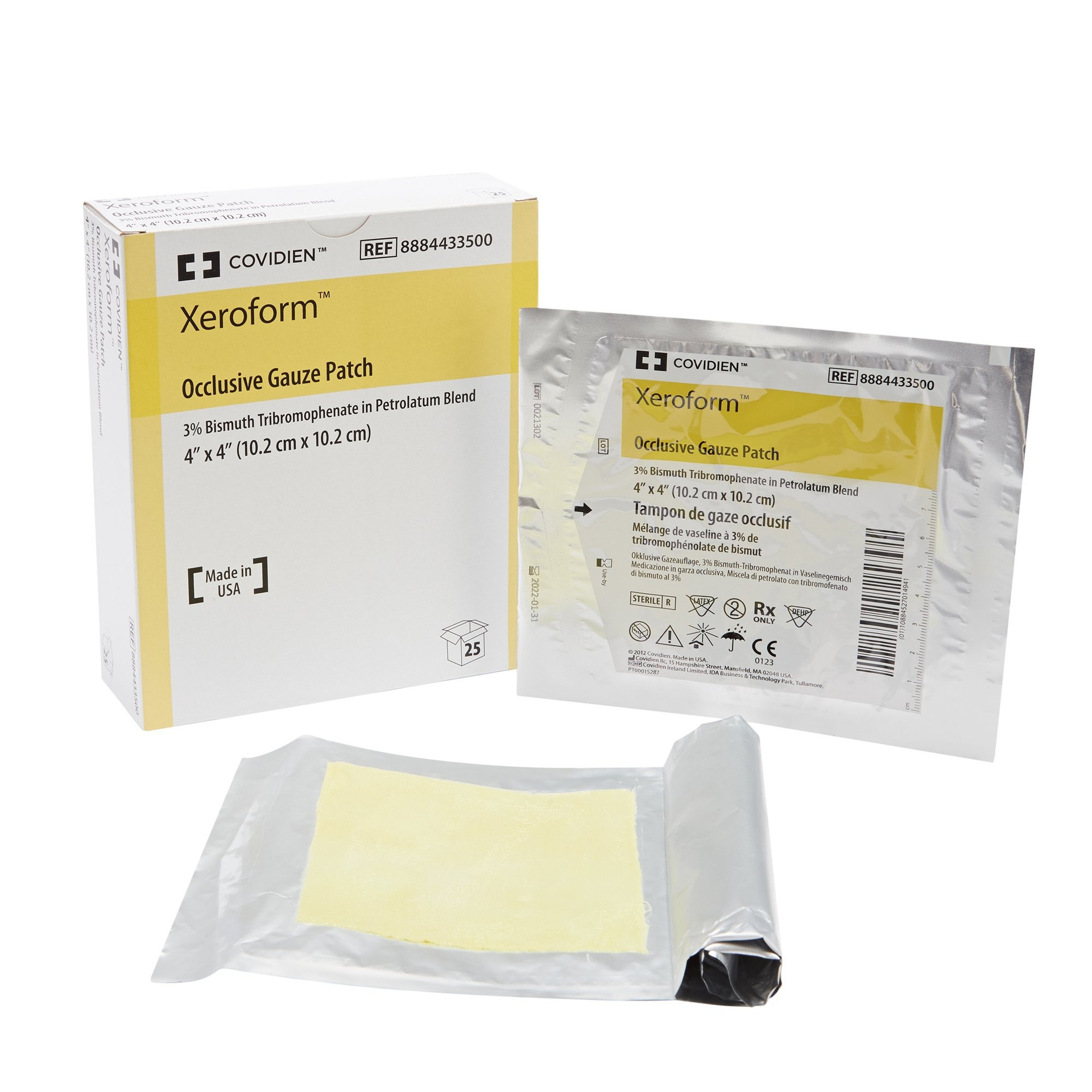 Cardinal Xeroform Occlusive Gauze Patch 4″ x 4″ Cardinal Xeroform Occlusive Gauze Patch 4″ x 4″