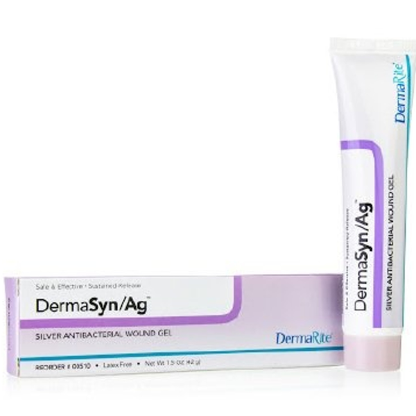 DermaRite DermaSyn/Ag Silver Antibacterial Wound Gel 1.5 oz