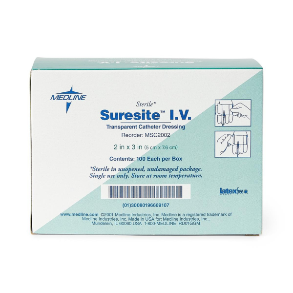 Suresite IV Transparent Catheter Dressing 2″ x 3″