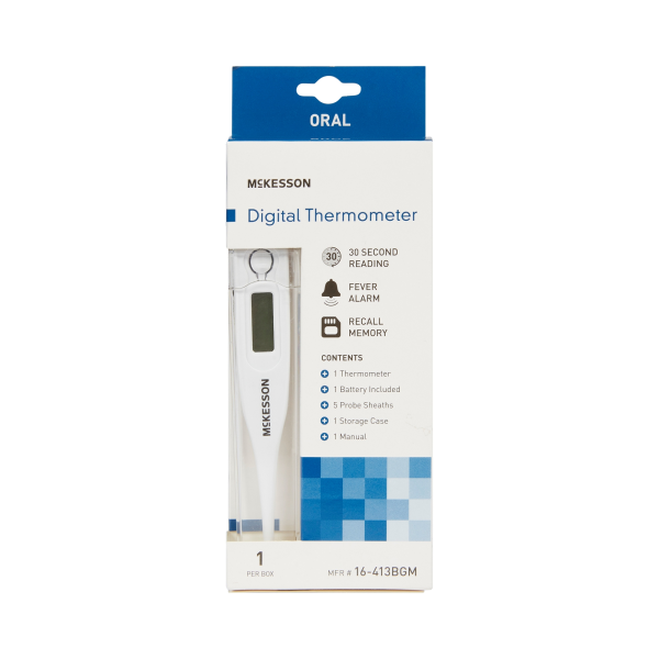 McKesson Digital Stick Thermometer with Oral Probe