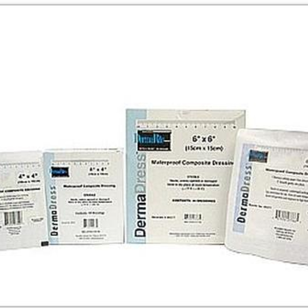 DermaDress Waterproof Composite Dressing 6″ x 6″
