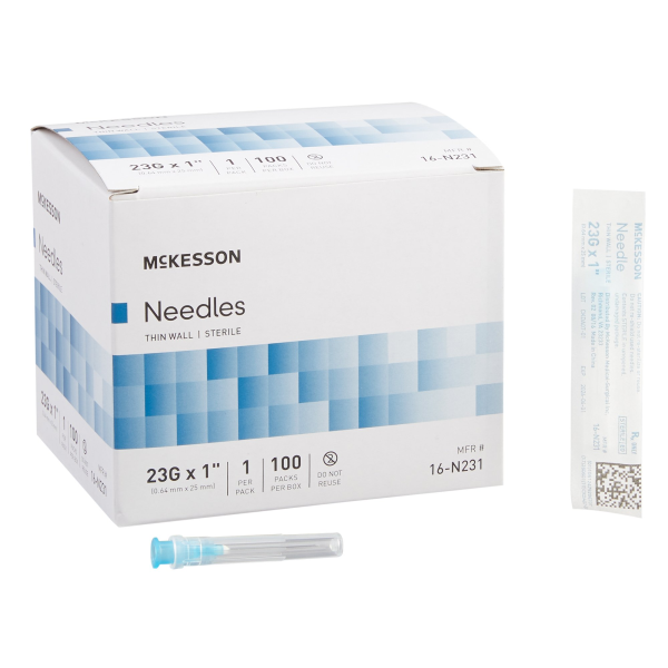 McKesson Precision Hypodermic Needle 23 Gauge x 1 Inch