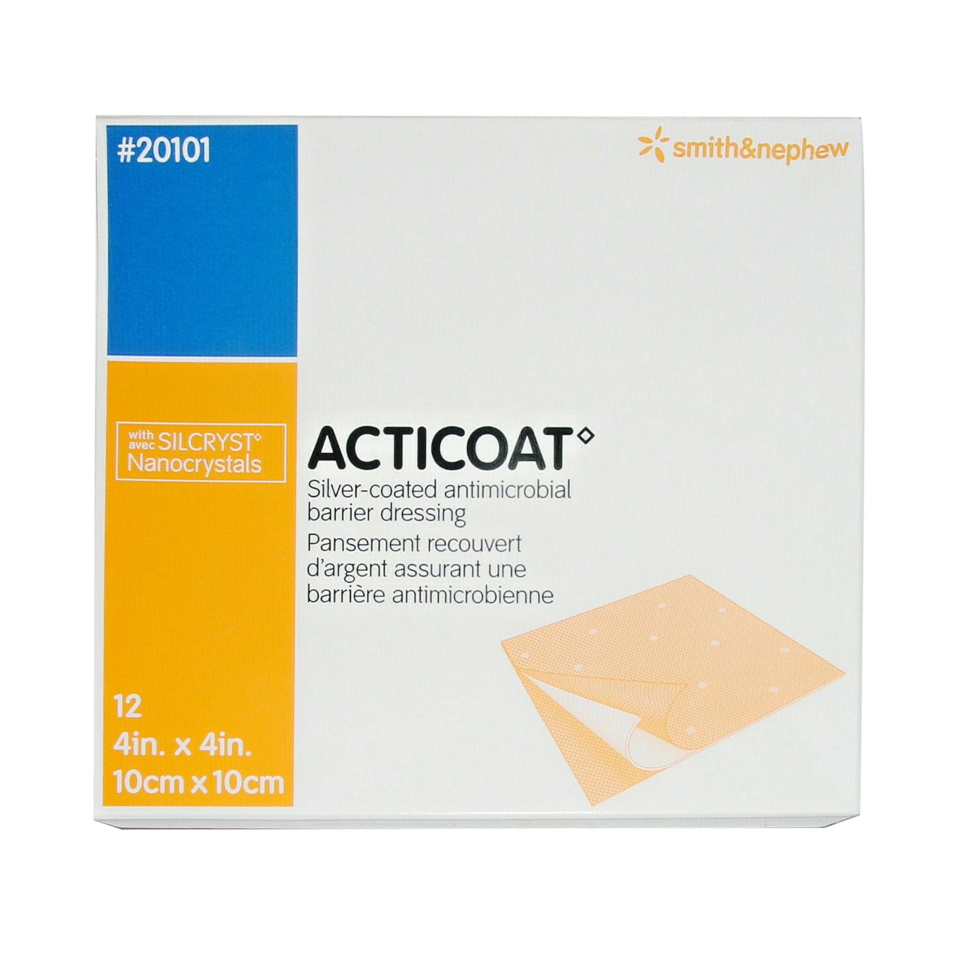 Acticoat Silver-coated Antimicrobial Barrier Dressing, 4 X 4"Acticoat Silver-coated Antimicrobial Barrier Dressing, 4 X 4" Acticoat Silver-coated Antimicrobial Barrier Dressing, 4 X 4"