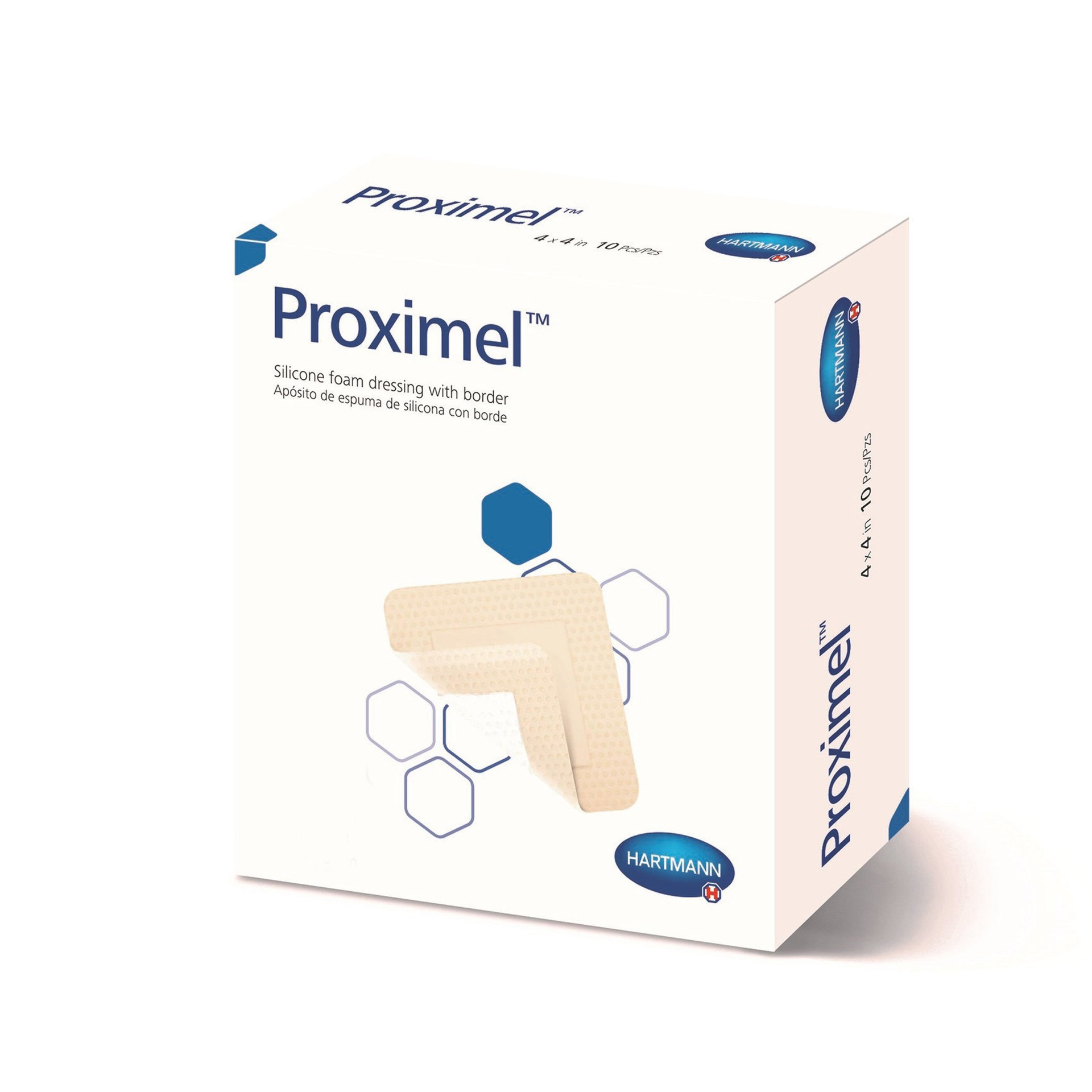 Proximel Silicone Foam Dressings with Border, 6 X 6".webp Proximel Silicone Foam Dressings with Border, 6 X 6"