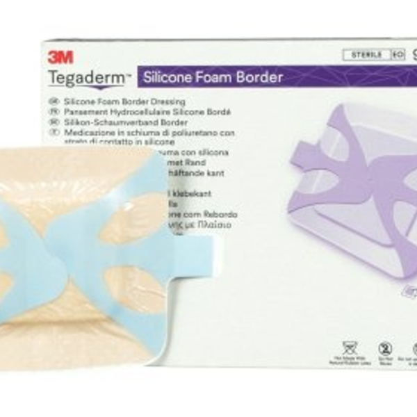 3M Tegaderm Silicone Foam Border Dressing, 2 X 2"