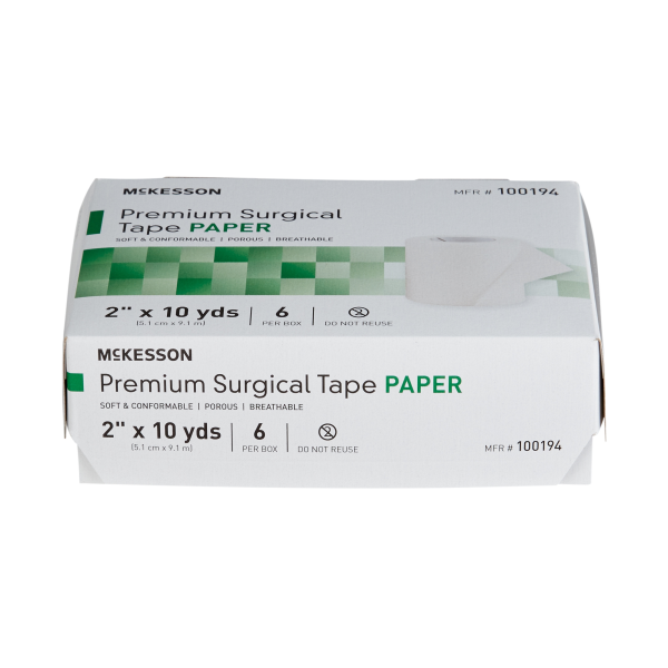 Medical Tape McKesson White 2 Inch X 10 Yard Paper NonSterile