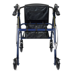 4 Wheel Rollator McKesson Blue Adjustable Height Aluminum Frame