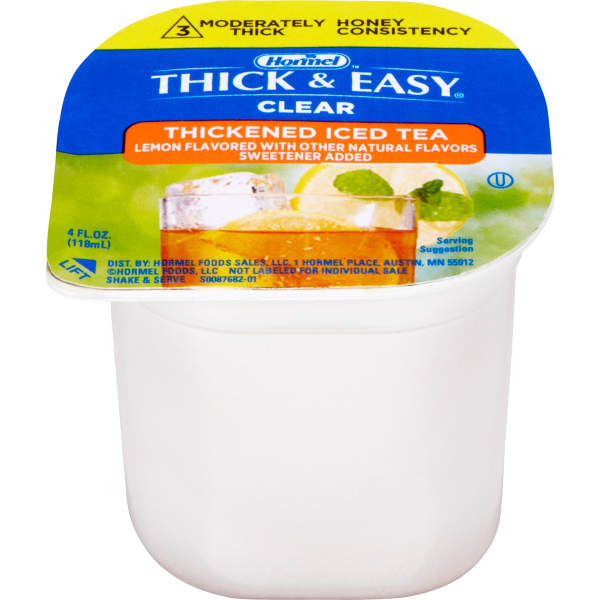 Hormel Thick & Easy Clear Thickened Beverage, Honey Consistency, Moderately Thick, Iced Tea