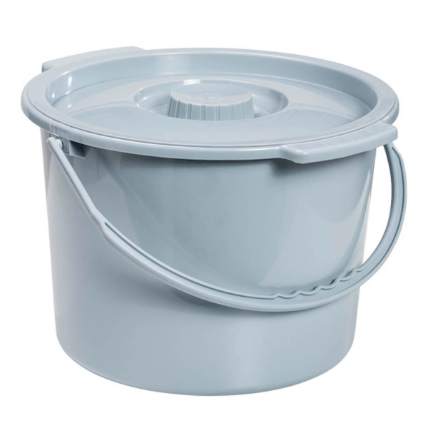 Drive Commode Bucket with Handle and Lid, 12 qt