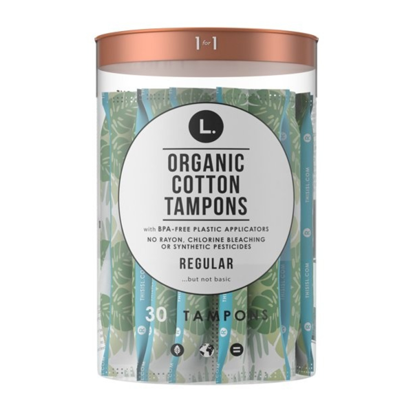L. Organic Cotton Tampons, Regular Absorbency