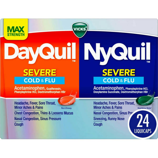 DayQuil & NyQuil Severe Maximum Strength Cold & Flu Relief LiquiCaps