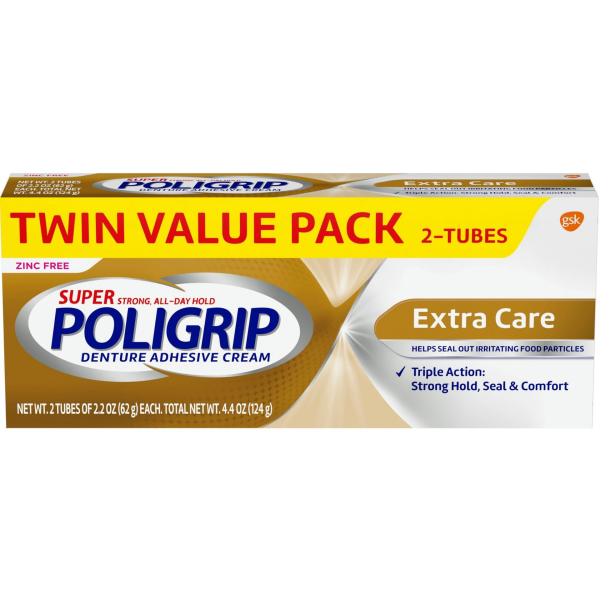 Super Poligrip Extra Care Denture Adhesive Cream