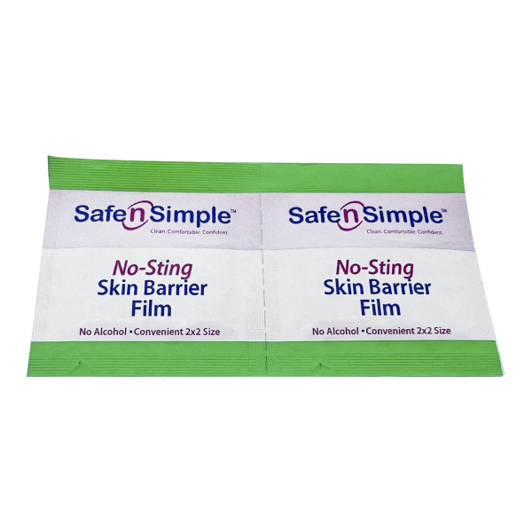 Skin Barrier Wipe Safe N Simple™ No-Sting 60% / 20% Strength Purified Water / Polyvinylpyrrolidone / Glycerin / Propylene Glycol Individual Packet Sterile