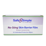 Skin Barrier Wipe Safe N Simple™ No-Sting 60% / 20% Strength Purified Water / Polyvinylpyrrolidone / Glycerin / Propylene Glycol Individual Packet Sterile