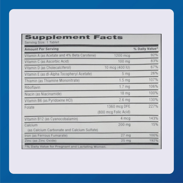 Major Prenatal Vitamin