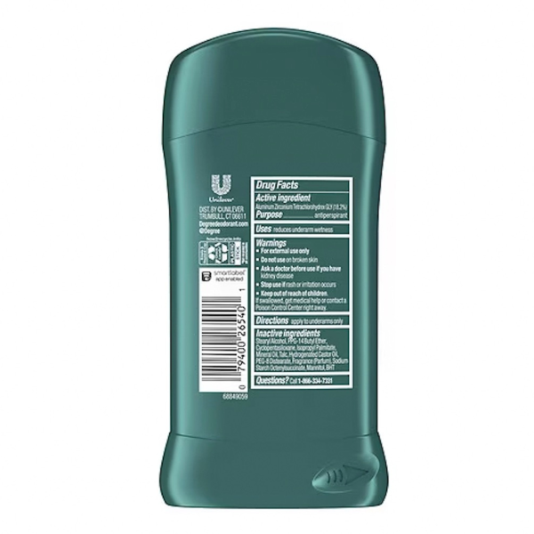 Degree Men Invisible Stick Antiperspirant Deodorant, Cool Rush Scent