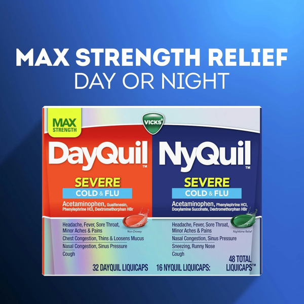 DayQuil & NyQuil Severe Maximum Strength Cold & Flu Relief LiquiCaps