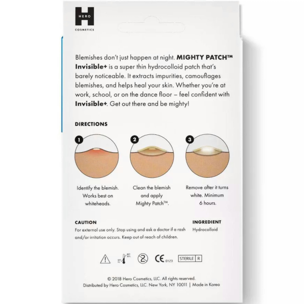 Hero Cosmetics Mighty Patch Acne Patches, Invisible+