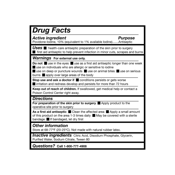 Skin Prep Solution McKesson 8 oz. Flip-Top Bottle 10% Strength Povidone-Iodine NonSterile