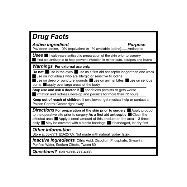 Skin Prep Solution McKesson 4 oz. Flip-Top Bottle 10% Strength Povidone-Iodine NonSterile