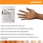 Surgical Glove McKesson Perry® Size 5.5 Sterile Latex Standard Cuff Length Smooth Brown Not Chemo Approved