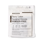 Surgical Glove McKesson Perry® Size 6 Sterile Latex Standard Cuff Length Smooth Brown Not Chemo Approved