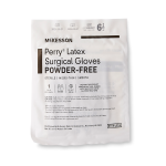 Surgical Glove McKesson Perry® Size 6.5 Sterile Latex Standard Cuff Length Smooth Brown Not Chemo Approved
