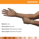 Surgical Glove McKesson Perry® Size 7 Sterile Latex Standard Cuff Length Smooth Brown Not Chemo Approved