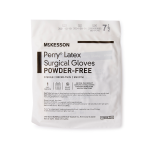 Surgical Glove McKesson Perry® Size 7.5 Sterile Latex Standard Cuff Length Smooth Brown Not Chemo Approved
