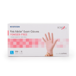 Exam Glove McKesson Pink Nitrile® Large NonSterile Nitrile Standard Cuff Length Textured Fingertips Pink Not Rated
