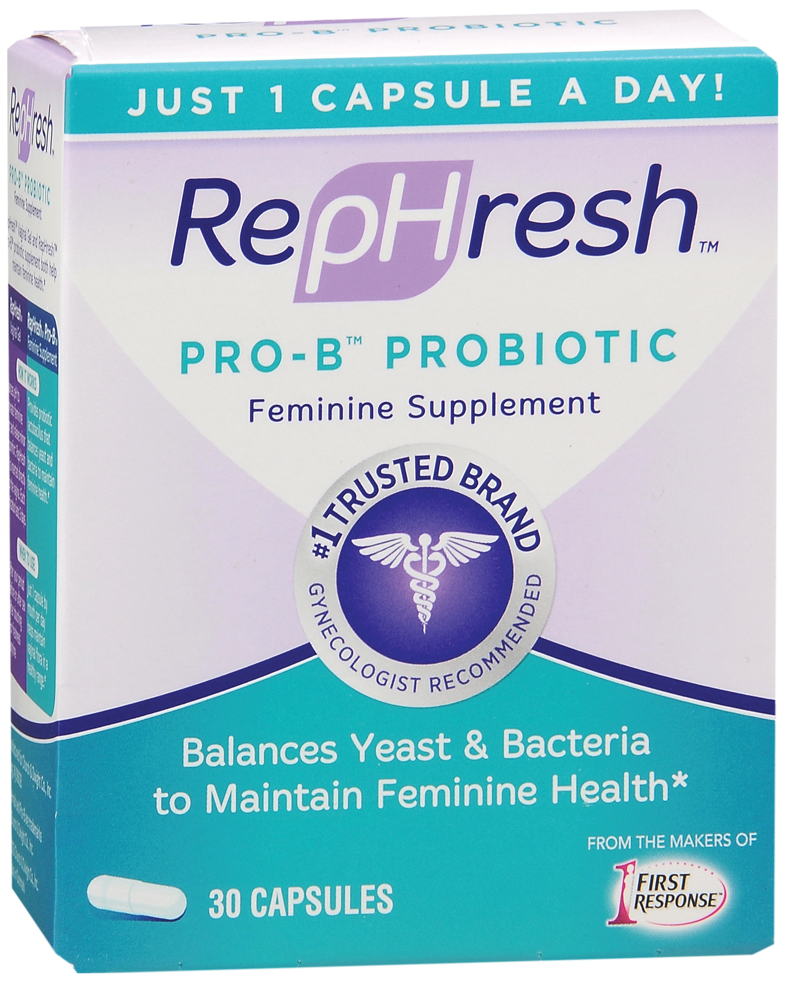 Probiotic Dietary Supplement RepHresh® Pro-B 30 per Box Capsule