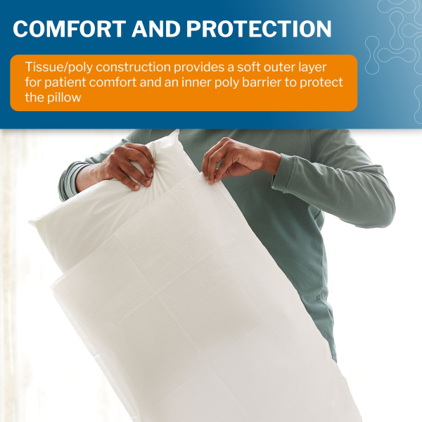 Pillowcase McKesson Standard White Disposable