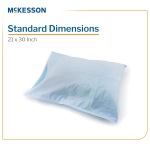 Pillowcase McKesson Standard Blue Disposable