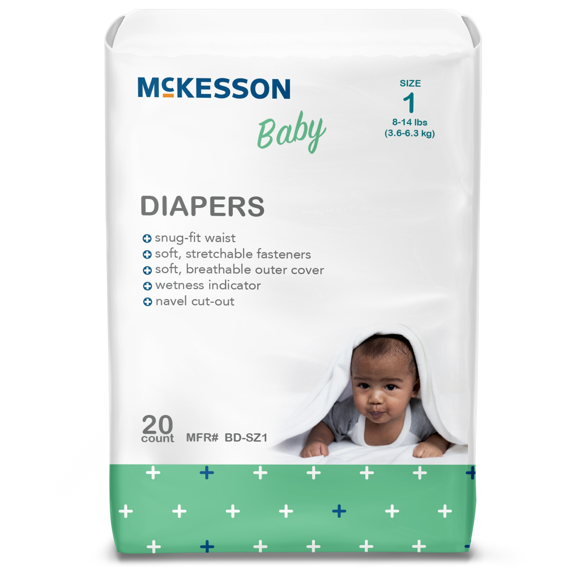 Unisex Baby Diaper McKesson Size 1 Disposable Heavy Absorbency Unisex Baby Diaper McKesson Size 1 Disposable Heavy Absorbency