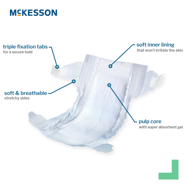 Unisex Baby Diaper McKesson Size 3 Disposable Heavy Absorbency