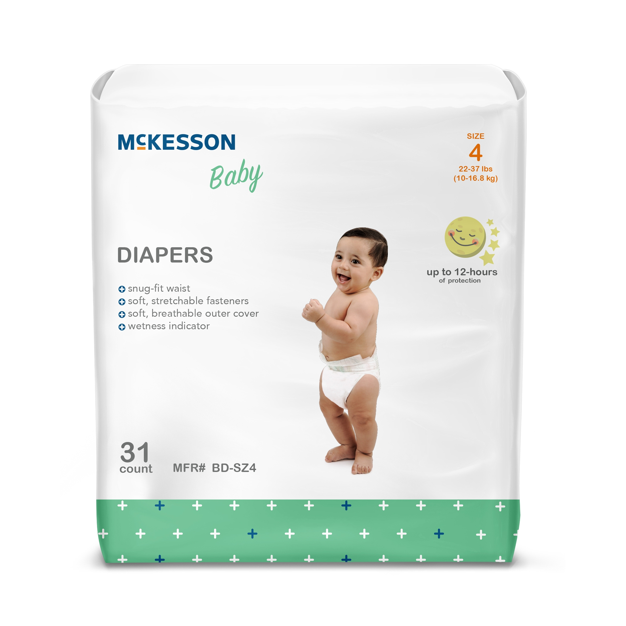 Unisex Baby Diaper McKesson Size 4 Disposable Heavy Absorbency Unisex Baby Diaper McKesson Size 4 Disposable Heavy Absorbency