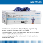 Exam Glove McKesson Confiderm® LDC Medium NonSterile Nitrile Standard Cuff Length Fully Textured Blue Chemo Tested / Fentanyl Tested