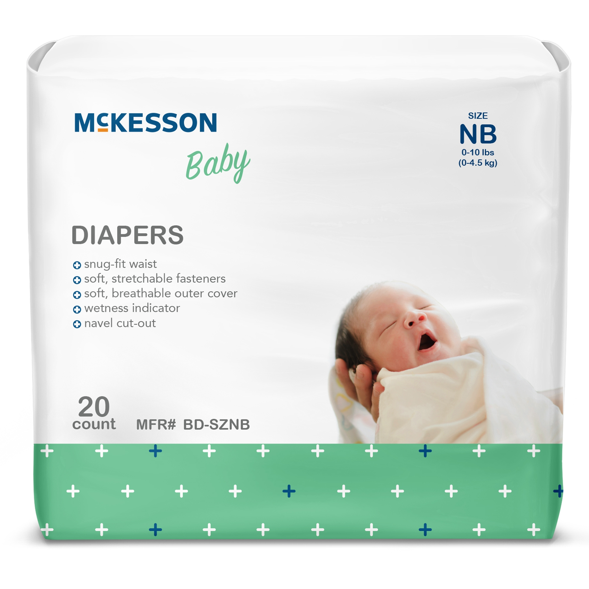 Unisex Baby Diaper McKesson Newborn Disposable Heavy Absorbency Unisex Baby Diaper McKesson Newborn Disposable Heavy Absorbency