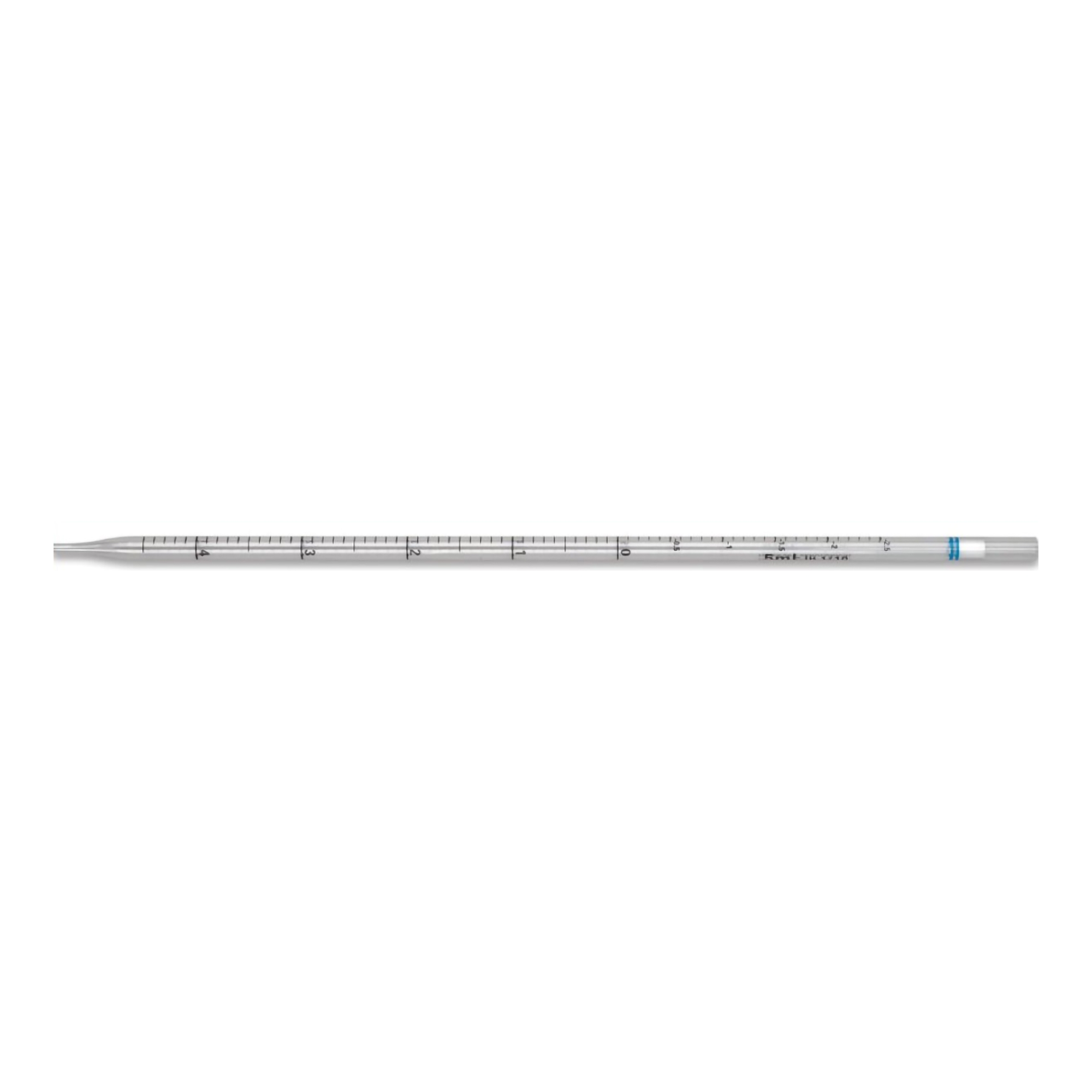 McKesson Serological Pipette 5 mL 0.1 mL Graduation Increments / 2.5 mL Negative Graduations Sterile
